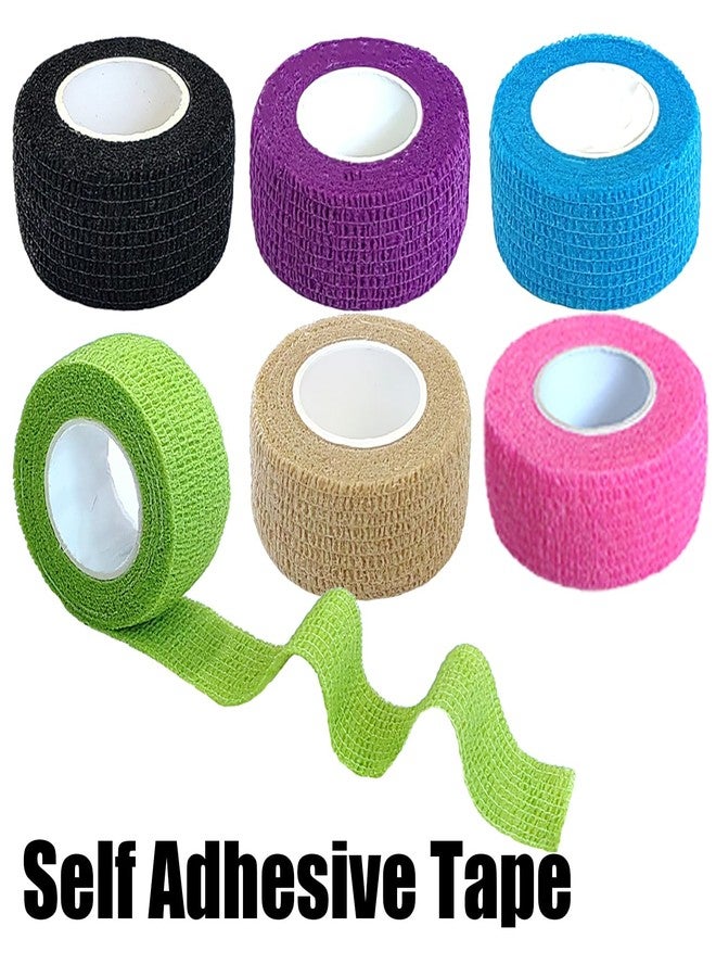 Erewa 12 Pack Self Adhesive Wrap Bandage - Vet Wrap for Pets, Stretch Self-Adherent Cohesive Tape Breathable Athletic Tape Rolls (1 Inches x 5 Yards Each, 12 Colors) - Image 4